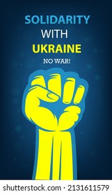 Solidarity With Ukraine and no war Abstract Background poster design vector illustration.