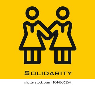 Solidarity vector icon