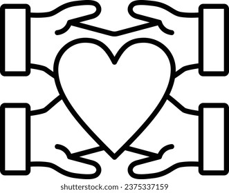 Icono vector de solidaridad. Se puede usar para imprimir, móviles y aplicaciones web.