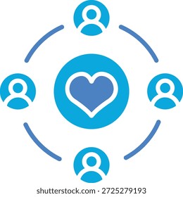 Icono de Vector solidario. Se puede utilizar para aplicaciones de impresión, móviles y de Web.