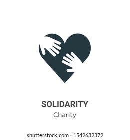 Solidarity Vector Icon On White Background. Flat Vector Solidarity Icon Symbol Sign From Modern Charity Collection For Mobile Concept And Web Apps Design.