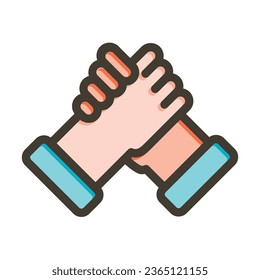 Solidarity Vector Thick Line Filled Colors Icon For Personal And Commercial Use.
