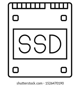 solid-state drive NAND flash memory chips vector icon design