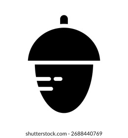 Un icono de estilo sólido del fruto leñoso de un pino, que contiene semillas.