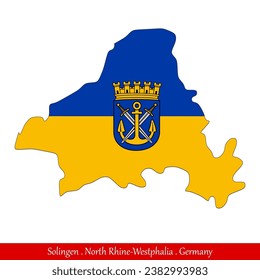 Solingen Flag - North Rhine-Westphalia,Germany (EPS)