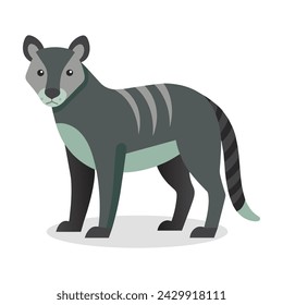 Solitary Animal flat vector illustration