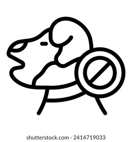 Solitary walk dog icon outline vector. Canine school. Track doggy