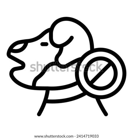 Solitary walk dog icon outline vector. Canine school. Track doggy
