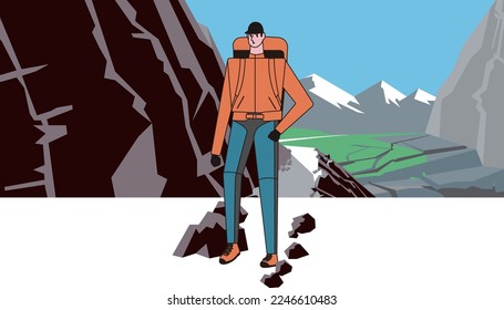 Solo hiking. Aim for the summit.