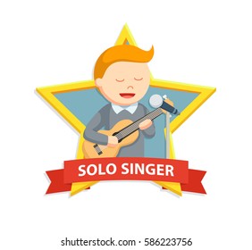 solo singer man in star emblem