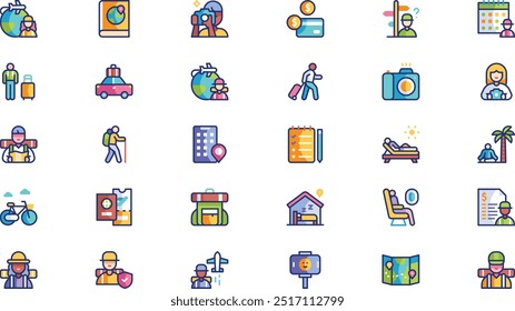 Solo traveller icon pack High-Quality Vector Icons Collection with Editable Stroke. Ideal for Professional and Creative Projects.