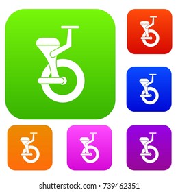 Solo wheel set icon color in flat style isolated on white. Collection sings vector illustration