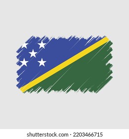 Solomon flag brush strokes painted