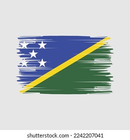 Ilustración del vector del pincel de la bandera de Salomón