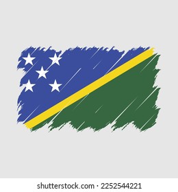 Solomon Flag Brush Vector Illustration