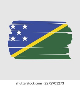 Solomon Flag Brush Vector Illustration