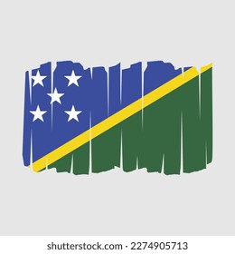 Ilustración del vector del pincel de la bandera de Salomón