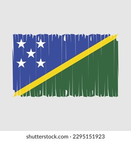 Ilustración del vector del pincel de la bandera de Salomón
