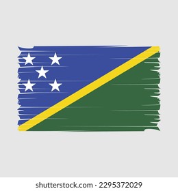 Solomon Flag Brush Vector Illustration