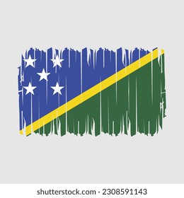 Ilustración del vector del pincel de la bandera de Salomón