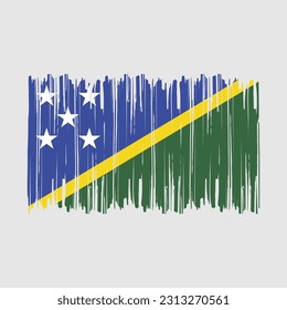 Solomon Flag Pinselspitze Vektorgrafik