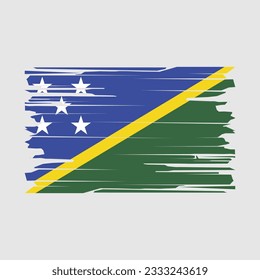 Solomon Flag Brush Vector Illustration