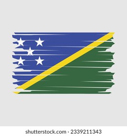 Ilustración del vector del pincel de la bandera de Salomón