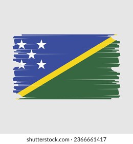 Solomon Flag Brush Vector Illustration