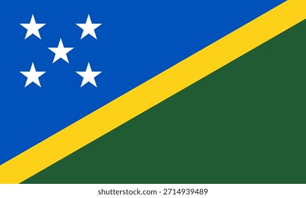 Icono de la bandera de Salomón en alta calidad utilizado en las Islas Salomón