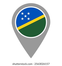 Solomon Island Location Pin Icon Vector Illustration