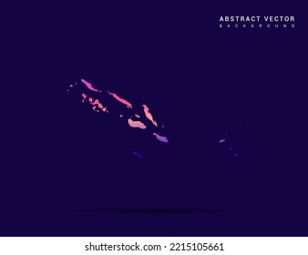 Solomon Island map of Colorful gradient style vector Illustration.