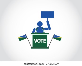 Solomon Island Podium Protest Speech Poll