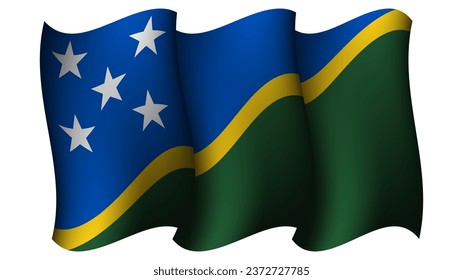 solomon island waving flag design vector illustration suitable for feast day moment or event poster design on solomon island