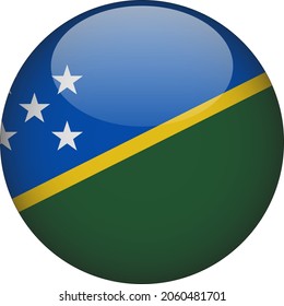 Solomon Islands 3D Rounded Country Flag Icon