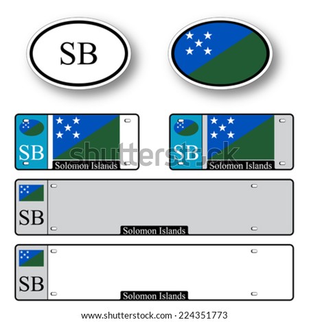 solomon islands auto set against white background, abstract vector art illustration, image contains transparency