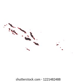 Solomon Islands black map on white background vector
