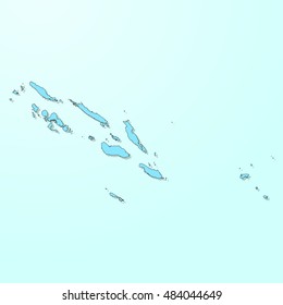 Solomon Islands blue map on degraded background vector