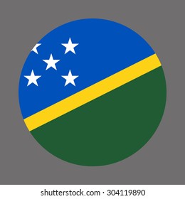 Solomon Islands circle flag - vector icon