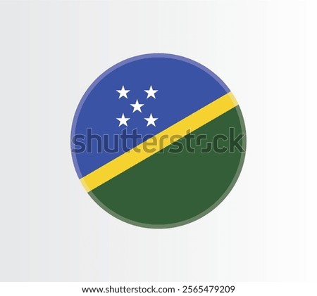 Solomon Islands country flag concept with grunge design suitable for a logo icon design	
