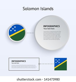 Solomon Islands Country Set of Banners on gray background for Infographic and Presentation. Vector illustration.