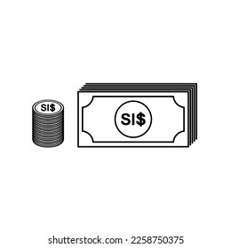Solomon Islands Currency, Solomon Islands Dollar, SBD Sign. Vector Illustration