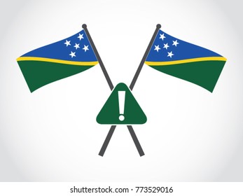 Solomon Islands Emblem Warning Sign