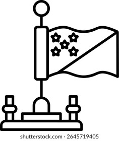 Solomon Islands Filled Style Icon Design