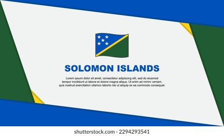 Vorlage für abstrakte Hintergrunddesigns der Salomonen-Flagge. Banner zum Unabhängigkeitstag der Salomonen Cartoon Vektorgrafik. Unabhängigkeitstag der Salomonen