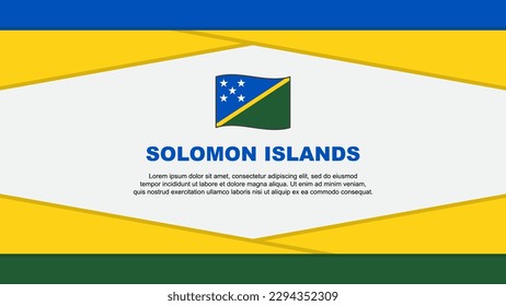 Plantilla de diseño de fondo de resumen de la bandera de las Islas Salomón. Ilustración del vector de caricaturas del Día de la Independencia de las Islas Salomón. Vector de las Islas Salomón