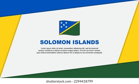 Plantilla de diseño de fondo de resumen de la bandera de las Islas Salomón. Ilustración del vector de caricaturas del Día de la Independencia de las Islas Salomón. Bandera de las Islas Salomón