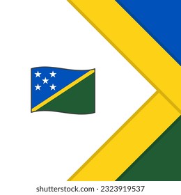 Solomon Islands Flag Abstract Background Design Template. Solomon Islands Independence Day Banner Social Media Post. Solomon Islands Cartoon