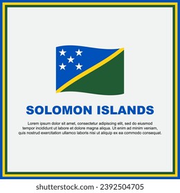 Solomon Islands Flag Background Design Template. Solomon Islands Independence Day Banner Social Media Post. Solomon Islands Banner