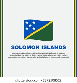 Solomon Islands Flag Background Design Template. Solomon Islands Independence Day Banner Social Media Post. Solomon Islands Cartoon
