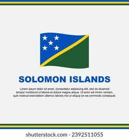 Solomon Islands Flag Background Design Template. Solomon Islands Independence Day Banner Social Media Post. Solomon Islands Design